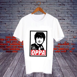 เสื้อยืดสีขาว สั่งทำ เสื้อแฟนคลับ เสื้อ Fanmeeting ศิลปินเกาหลี เสื้อยืด โอปป้า คิมบอม Oppa Kim Bum - OPA24