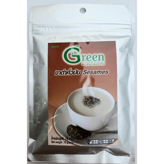 Dr Green งาดำคั่วป่น 100% (Sesames 100%) ตราด็อกเตอร์กรีน น้ำหนัก 75 กรัม