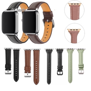 สายนาฬิกาข้อมือ หนังวัวแท้ แบบบางพิเศษ แฟชั่น สําหรับ Apple watch 44 มม. 40 มม. 38 มม. 42 มม. 41 มม. 45 มม. Iwatch Ultra 49 มม.