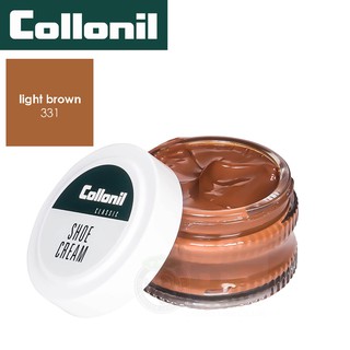 Collonil Shoe cream โคโรนิล ชูส์ ครีม สีน้ำตาลอ่อน เคลือบเพื่อบำรุง ฟื้นฟูสี และซ่อมแซมสีสำหรับหนังเรียบทุกชนิด