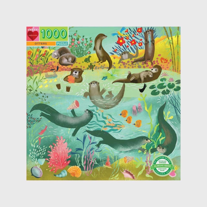 จิ๊กซอว์ eeBoo Otters 1000 ชิ้น (มือ 2 ต่อครั้งเดียว) | Shopee Thailand