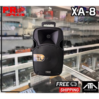 PROPLUS XA-8 ลำโพงอเนกประสงค์ 8 นิ้ว พร้อมไมค์ลอย มีบลูทูธ แบตเตอรี่ในตัว ลำโพงล้อลาก ลำโพง 8นิ้ว PRO PLUS XA-8