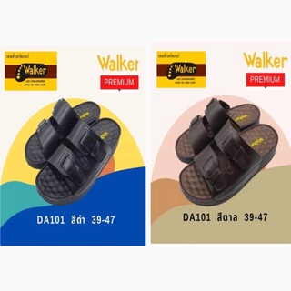 สินค้า เก็บเงินปลายทาง Walker DA101 (44-47) ดำ,ตาล รองเท้าหนังแท้เพื่อสุขภาพ