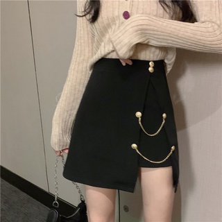 กางเกงขาสั้นสตรีกางเกงขากว้างเอวสูง all-match outerwear A-line บาง hakama ผู้หญิง