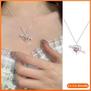 ภาพขนาดย่อของภาพหน้าปกสินค้าCOCOJEWELRY ต่างหูโซ่ รูปลูกศร กามเทพ สีชมพู สไตล์เกาหลี สําหรับผู้หญิง จากร้าน magnificent.th บน Shopee