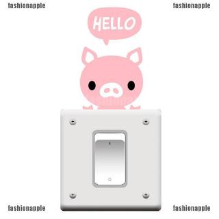 Fath สติกเกอร์ไวนิล ลาย Hello Little Pig ลอกออกได้ สําหรับติดตกแต่งหน้าต่าง