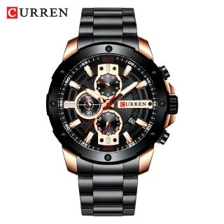Sporty Watches Men Luxury Brand CURREN Fashion Quartz Watch with Stainless Steel Casual Business Wristwatch Male Clockes