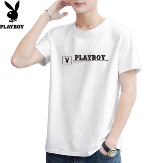 [S-5XL] Playboy เสื้อยืดแขนสั้น ขนาดใหญ่ เหมาะกับเดินชายหาดกลางแจ้ง แฟชั่นฤดูร้อน สําหรับผู้ชาย