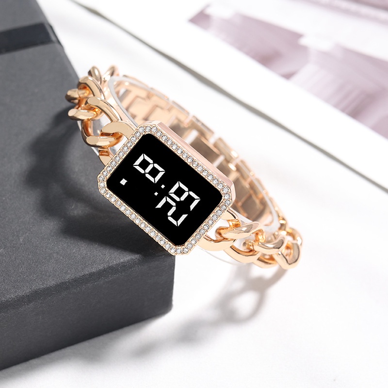 ภาพหน้าปกสินค้านาฬิกาข้อมือดิจิทัล LED หน้าจอสัมผัส เรียบง่าย สําหรับผู้หญิง จากร้าน ougeya.th บน Shopee