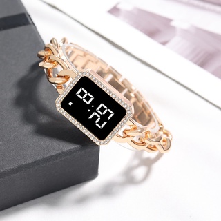 ภาพขนาดย่อของภาพหน้าปกสินค้านาฬิกาข้อมือดิจิทัล LED หน้าจอสัมผัส เรียบง่าย สําหรับผู้หญิง จากร้าน ougeya.th บน Shopee