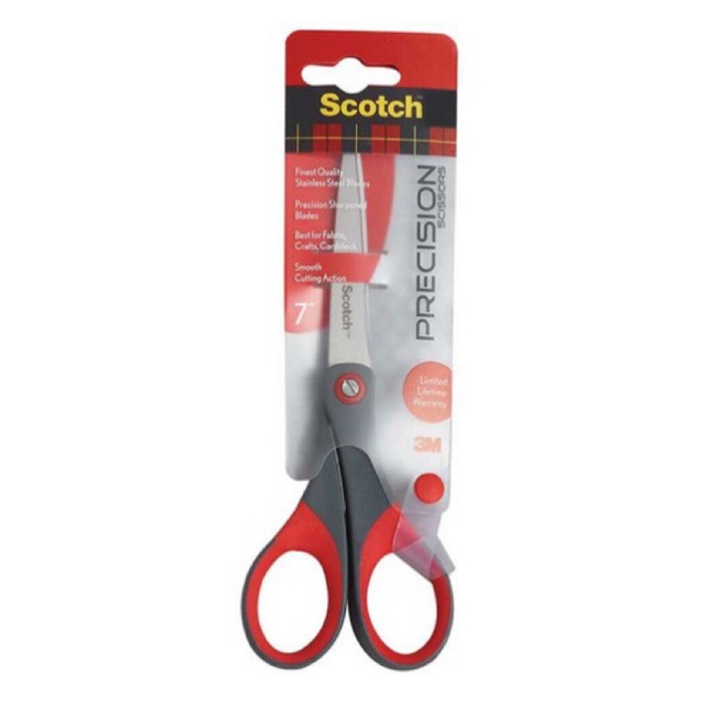 Scotch Precision Scissors 6-Inch, Red (5-Pack) - Professional Quality For Fabric, Paper & Crafts