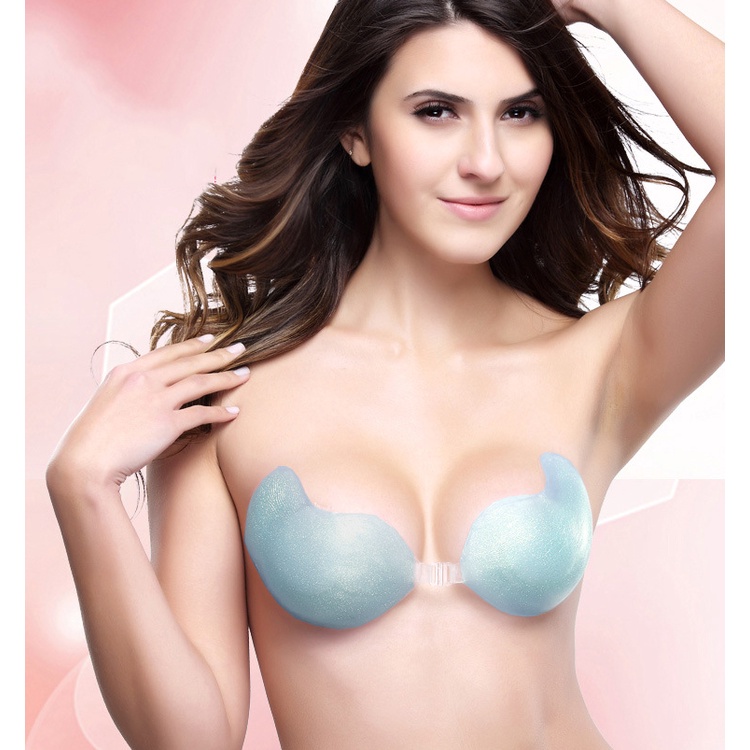 สินค้าพร้อมส่งจากไทย-angle-bra-n646-บราปีกนก-กาวแน่น-สีพาสเทล-มีกากเพชรวิ๊ง-วิ๊ง-น่ารัก