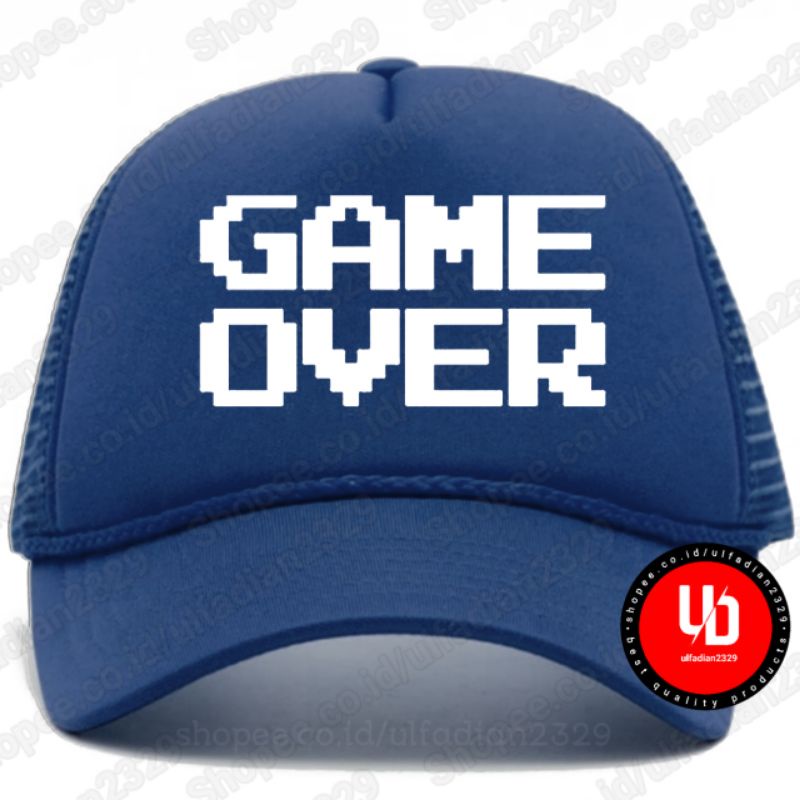 ThatsRad Game Over Joystick Video Arcade Mesh Trucker Hat - Snapback Cap With Retro Design 1 thumbnail image