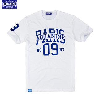 เสื้อยืด AQUANINE เสื้อยืดผู้ชาย รุ่น  PARIS ( เสื้อยืดสีขาว )