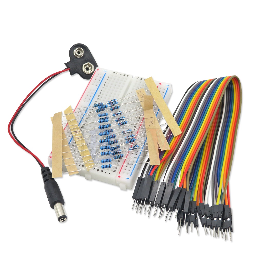 ชุดสตาร์ทเตอร์-สําหรับเบรดบอร์ด-uno-r3-mini-led-jumper-wire-button-for-arduino-diy-kit