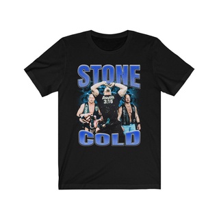 เสื้อแฟชั่นผญ - STONECOLDWWE90sเสื้อยืดวินเทจย้อนยุคคุณภาพสูงคอกลมสบายๆและสะดวกสบาย