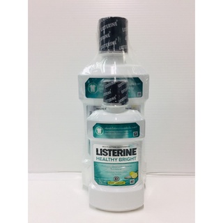 ลิสเตอรีน เฮลตี้ ไบรท์ น้ำยาบ้วนปากเพื่อฟันขาวอย่างเป็นธรรมชาติ 750มล. + ขนาด 250 มล.