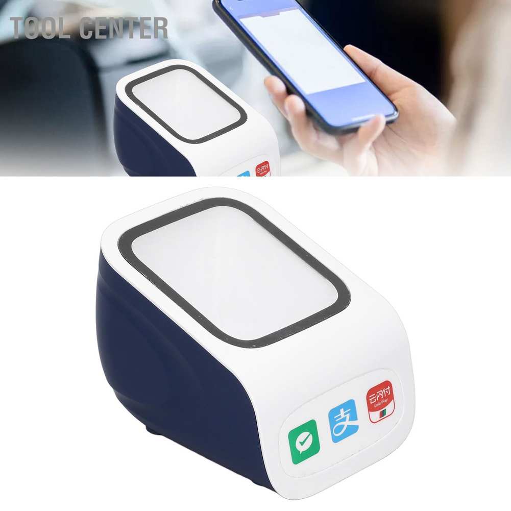 Tool Center Desktop Barcode Scanner Voice Prompts Large Window QR with
