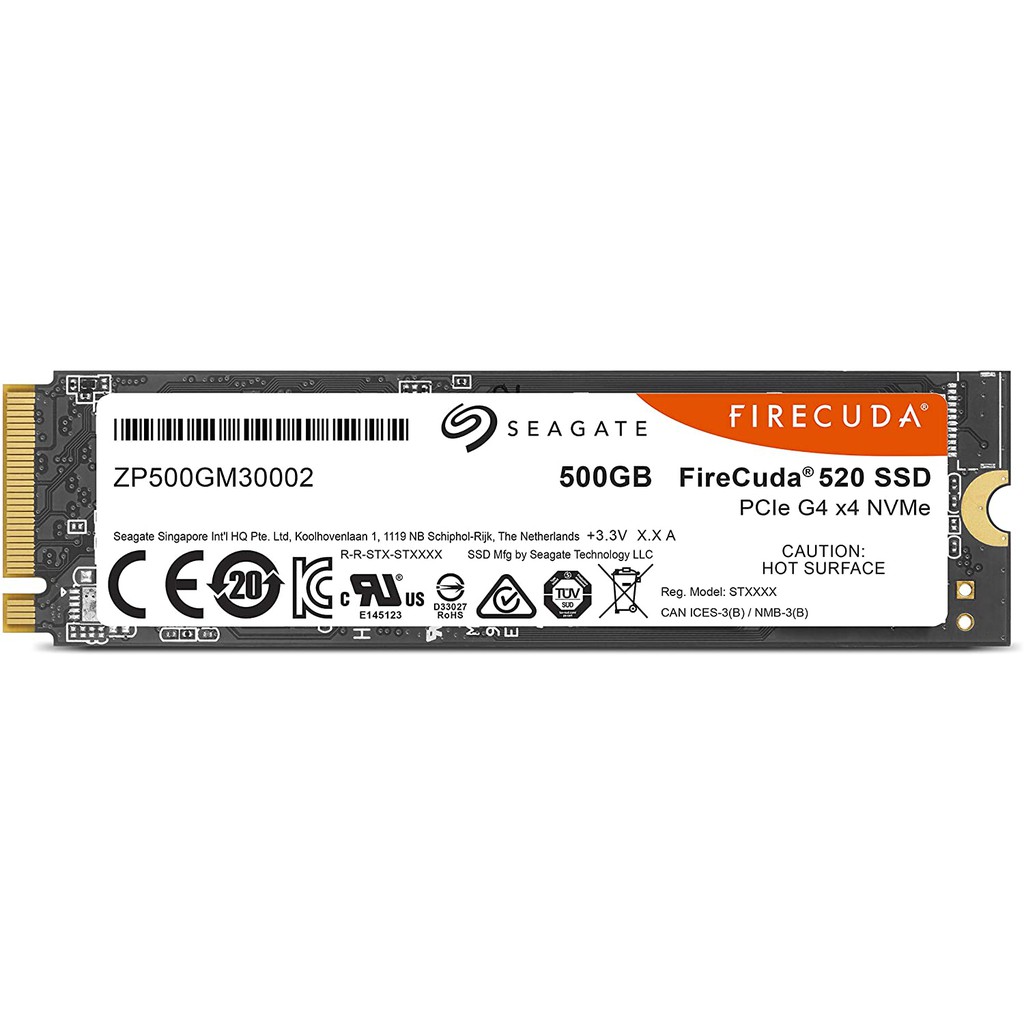 500 GB SSD (เอสเอสดี) SEAGATE FIRECUDA 520 SSD PCIe/NVMe M.2 2280