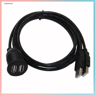 ✨ส่วนลดใหญ่✨Dual USB 2.0 Male To USB 2.0 Female Extension Cable With Flush Mount Panel