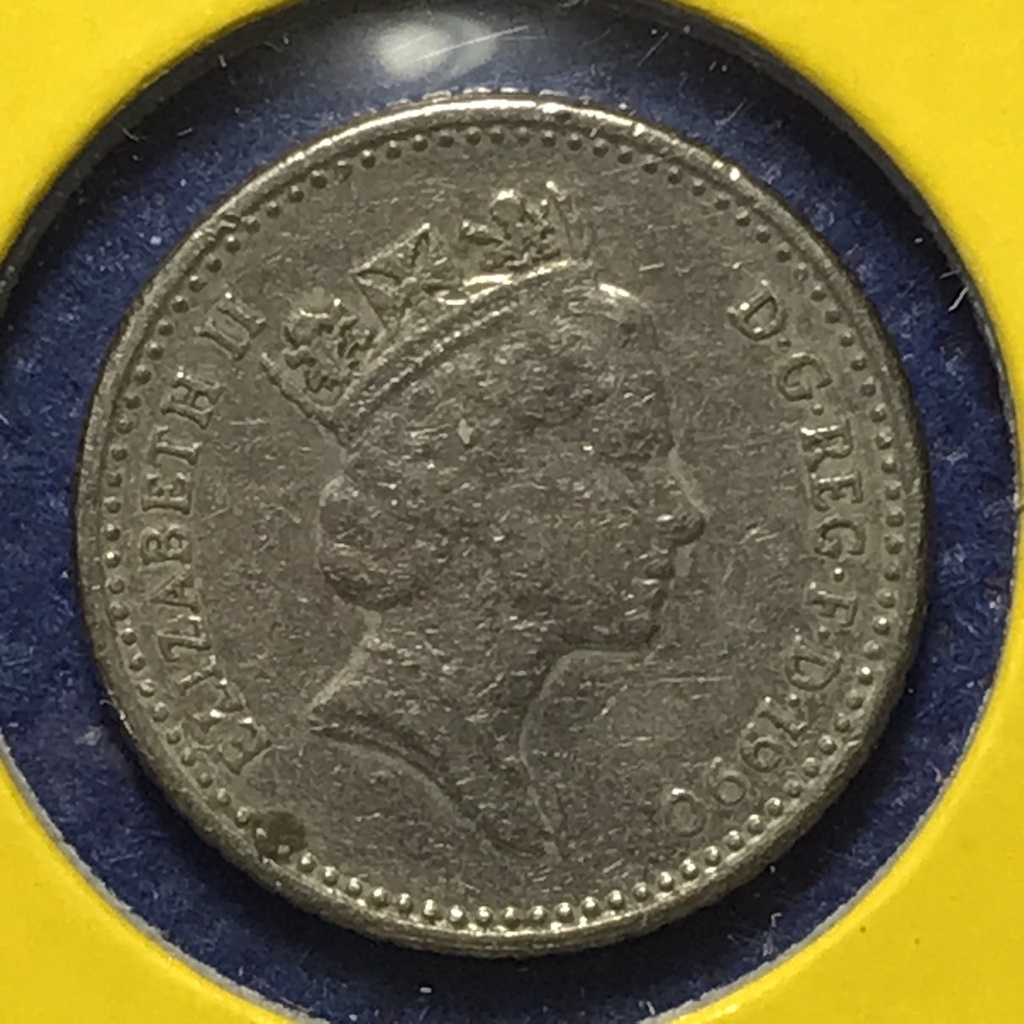 เหรียญรหัส15557-ปี-1990-อังกฤษ-5-pence-เหรียญต่างประเทศ-เหรียญสะสม-เหรียญหายาก