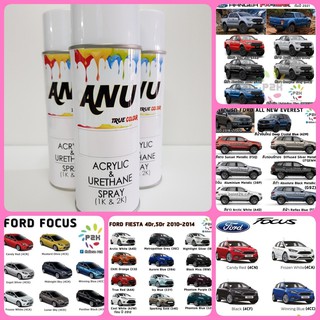 FORD สีสเปรย์ ANU Spray ANU -N สีพ่นรถยนต์ เกรด 2K (กี่งเงา) - RANGER, EVEREST, FIESTA, FOCUS (1 กระป๋อง)