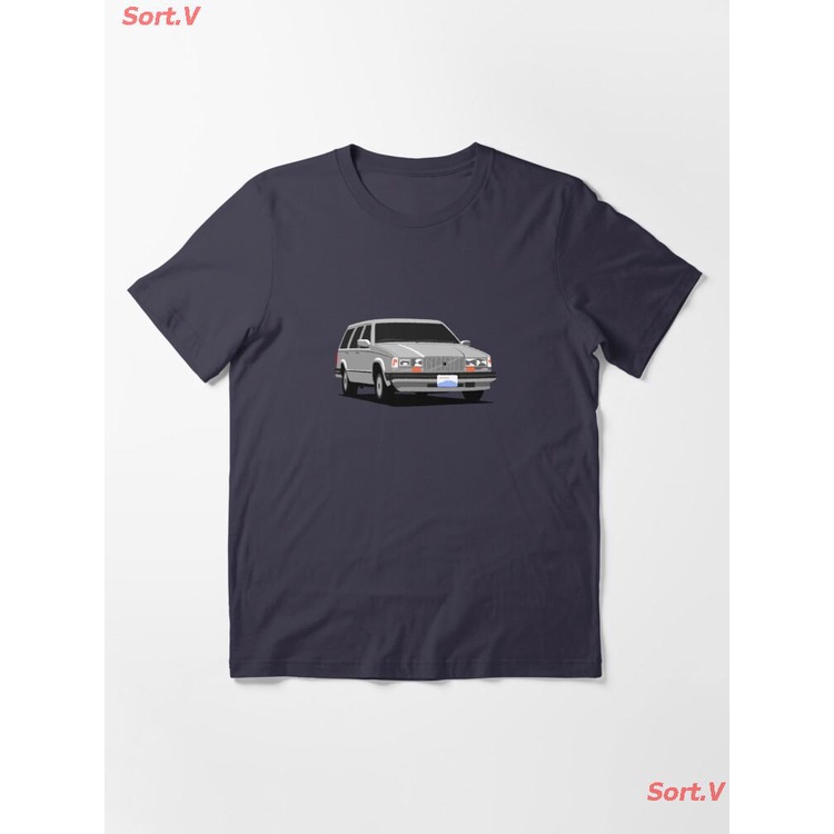 car-volvo-740-essential-t-shirt-เสื้อยืดพิมพ์ลาย-เสื้อยืดโลโก้รถ