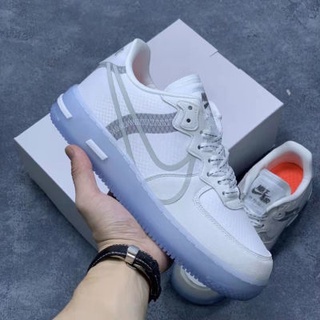 （AF1 สีฟ้า）low help รองเท้าผ้าใบสะท้อนแสงสำหรับผู้ชาย