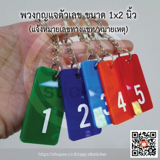 สินค้า พวงกุญแจตัวเลข 1x2 นิ้ว ราคาต่อชิ้น(แจ้งหมายเลขทางแชท)