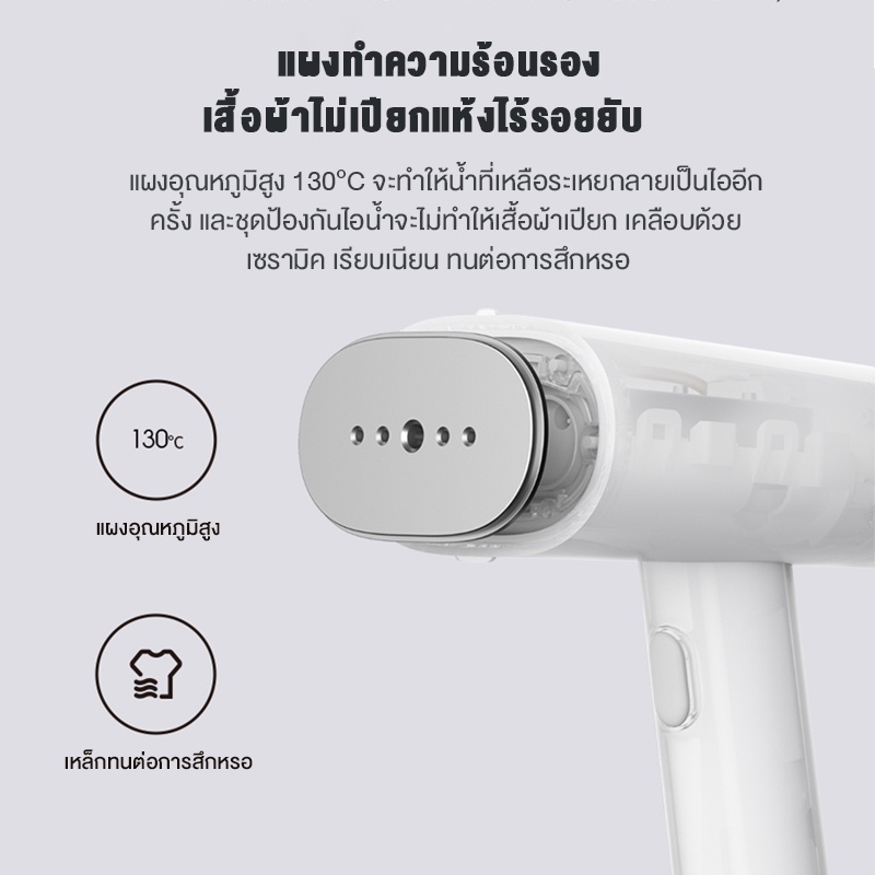 ลองดูภาพสินค้า Xiaomi Mi Mijia Handheld Ironing Machine Steam iron เตารีดไอน้ำ พกพา เครื่องรีดผ้าไอน้ำ