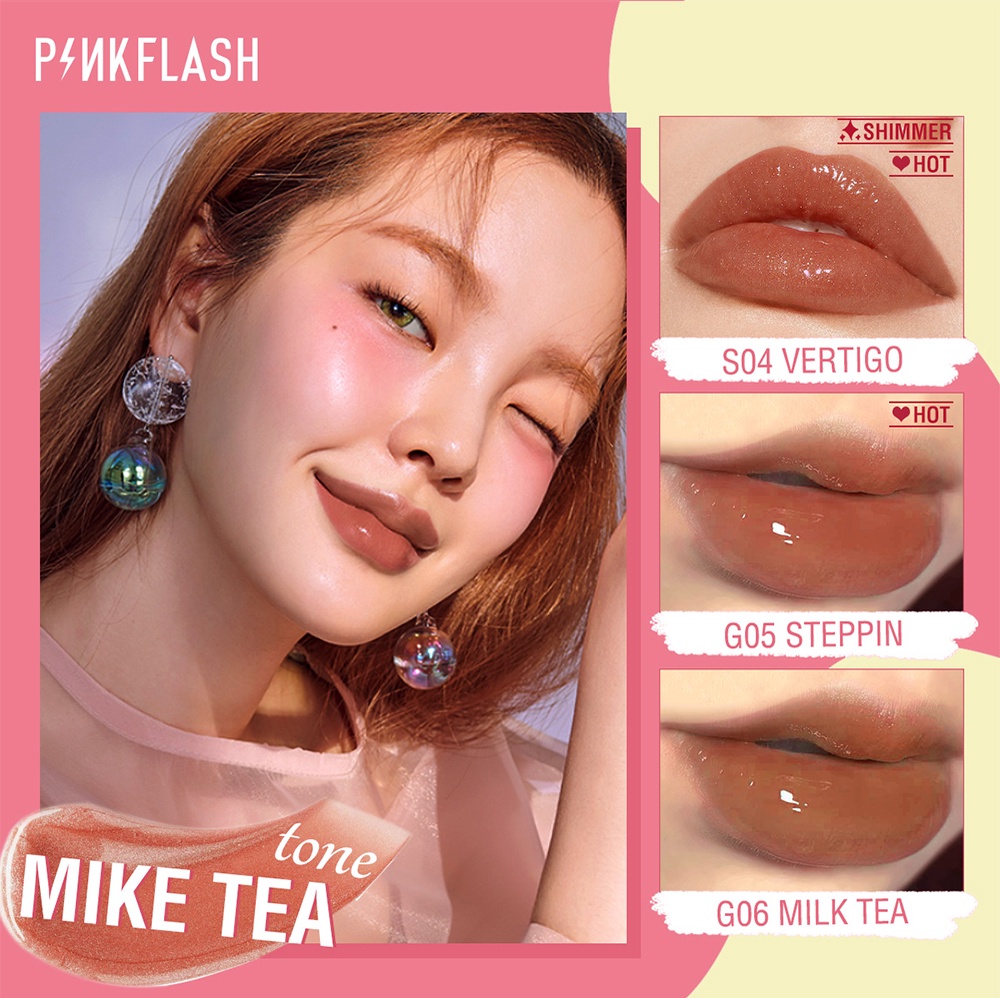 มุมมองเพิ่มเติมของสินค้า Pinkflash Ohmygloss Hot ลิปกลอส ให้ความชุ่มชื้น ไม่เหนียวเหนอะหนะ สำหรับแต่งหน้า