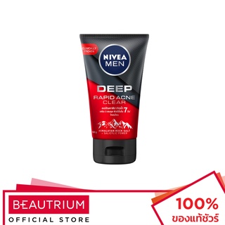 NIVEA Men Deep Rapid Acne Mud Foam ผลิตภัณฑ์ทำความสะอาดผิวหน้า 100g