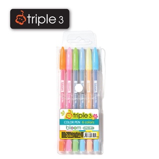 Triple3 ชุดปากกา bloom 6 สี (GEL PEN 6PCS/SET)
