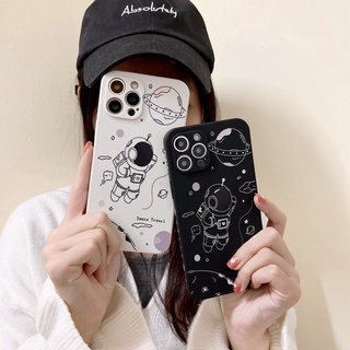 เคสโทรศัพท์มือถือแบบนิ่ม ลายการ์ตูนนักบินอวกาศน่ารัก สําหรับ OPPO A16 A16s A16K A15 A15s A35 A53 A5 A9 A31 2020 A74 A54 A55 A94 A93 A72 4G 5G