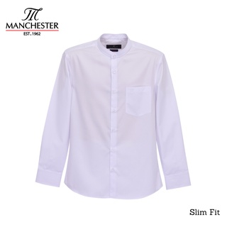 สินค้า เสื้อเชิ้ต แขนยาว คอจีน : MANCHESTER ผลิตจาก ผ้าฝ้าย 100% COTTON USA™