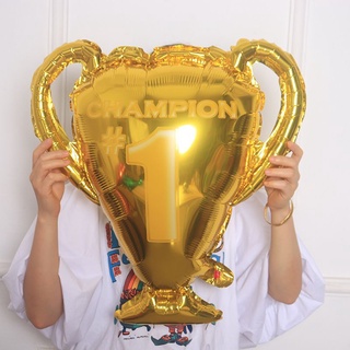 ลูกโป่งถ้วยแชมป์เปี้ยน Gold Champions Cup Trophy Balloon (พร้อมส่ง)