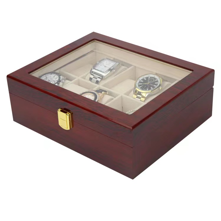 พร้อมส่ง-กล่องนาฬิกา-10-เรือน-กล่องใส่นาฬิกา-10-ช่อง-รุ่นไม้ฮอกกะนี-a-กล่องเก็บนาฬิกาข้อมือ-กล่องไม้นาฬิกา-watch-box10