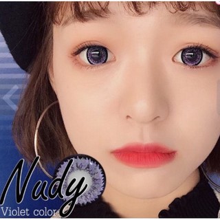 Nudy Violet (x) บิ๊กอาย สีม่วง นู้ดดี้ ม่วง ขอบดำ ตัดขอบ โทนแบ๊ว Pretty Doll Contact Lens Bigeyes คอนแทคเลนส์ ค่าสายตา