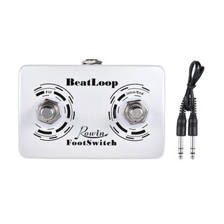 exm rowin beatloop dual footswitch แป้นเหยียบกีต้าร์เอฟเฟคพร้อมสายเคเบิ้ล 6 . 35 มม.