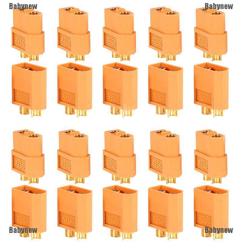 Babynew ปลั๊กเชื่อมต่อ 10 คู่ xt 60 male female สําหรับรถบังคับ