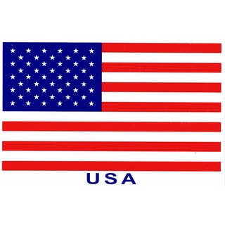 สติกเกอร์ธงชาติสหรัฐอเมริกา USA Flag สติกเกอร์แต่งรถสำหรับติดรถมอเตอร์ไซด์ รถยนต์ ขนาด 26.5 X 17.5 cm จำนวน 1แผ่น ST192