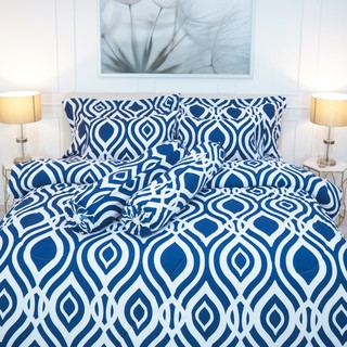 Darling Mattress ชุดผ้าปูที่นอนรุ่นนาโนเทค ลายเนวี่ (ไม่รวมผ้านวม) NANOTECH Bedsheet Set " Navy " (no duvet)