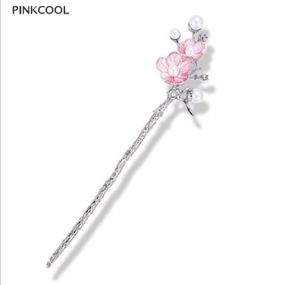 Pinkcool กิ๊บติดผม รูปดอกไม้ ประดับไข่มุกจําลอง เครื่องประดับผม ของขวัญ สําหรับงานแต่งงาน