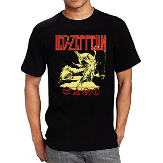 เสื้อยืดสีขาวGildan เสื้อยืดแขนสั้น ผ้าฝ้าย พิมพ์ลายวงร็อค Led Zeppelin 1969 สําหรับผู้ชายS-4XL