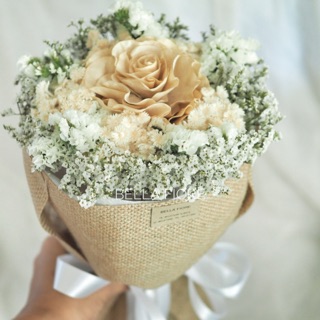 ดอกไม้แห้ง ดอกสแตติส ช่อกลมสีขาวไซร์ M สวยคุ้มค่าแน่นอนจ้า