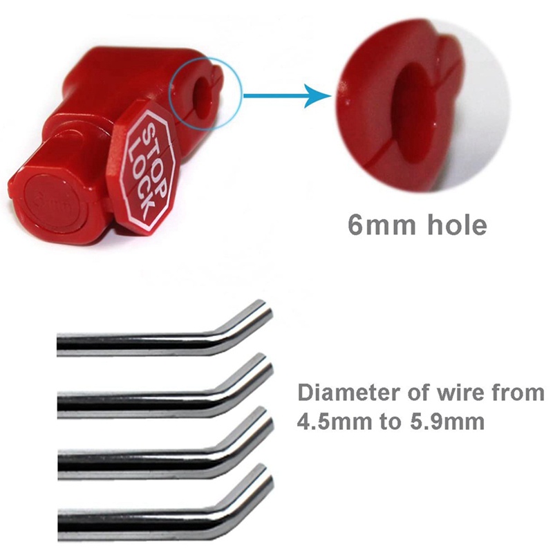 peg-hook-lock-stop-lock-100-pcs-plastic-red-stop-lock-anti-theft-lock