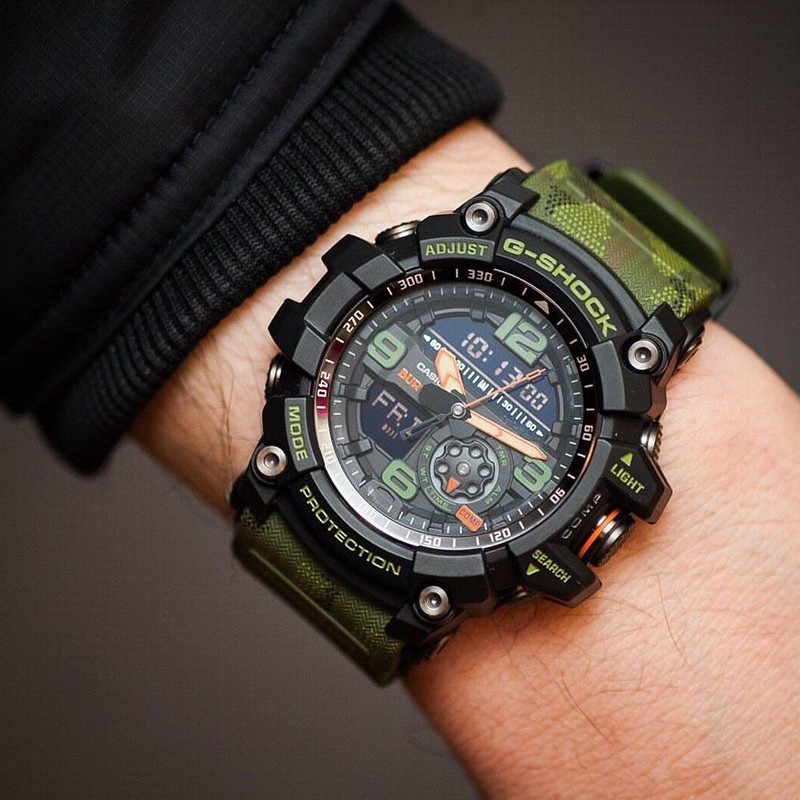 casio-g-shock-gg-1000-mudmaster-กองทัพสีเขียวนาฬิกาผู้ชายนาฬิกาสปอร์ต-gg-1000b