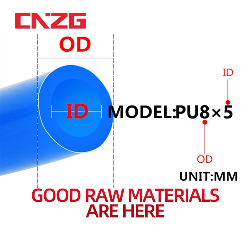 ภาพสินค้าท่ออากาศนิวเมติก ท่ออากาศ เส้นผ่าศูนย์กลาง 6x4 มม. 8x5 มม. PU จากร้าน zgchn.th บน Shopee ภาพที่ 4