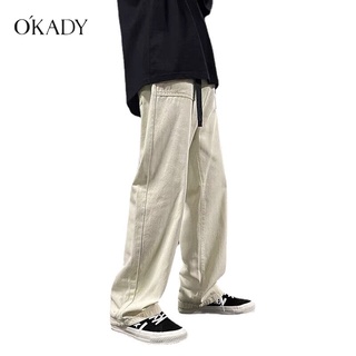ภาพหน้าปกสินค้าOKADY กางเกงขายาวผู้ชาย กางเกงขายาวลําลอง เข้ารูป สไตล์เกาหลี แฟชั่นฤดูร้อนสําหรับผู้ชาย ไซซ์ M-4XL ซึ่งคุณอาจชอบสินค้านี้