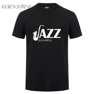 Omnitee Music Jazz Cool Saxophone Black 100% Cotton MenS T-Shirt Birthday Gift